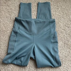 The North Face Leggings blue UPF‎ 40 women’s size large pockets 28” inseam